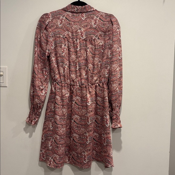 Zara Pink Paisley Long Sleeve Dress - Picture 6 of 11